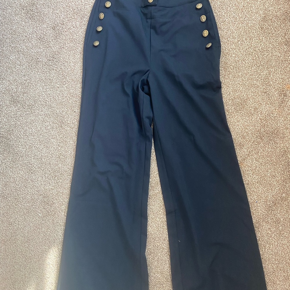 Navy sailor pants.